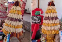 Campesinos de Hopelchén crean un árbol de navidad en honor a la cultura maya