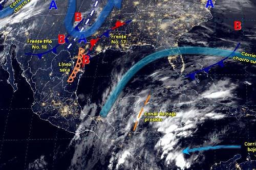 Lluvias, vientos fuertes y temperaturas extremas en diversas regiones de México