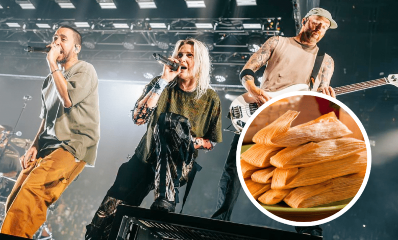 Linkin Park sorprende a fans en CDMX con tamales gratis