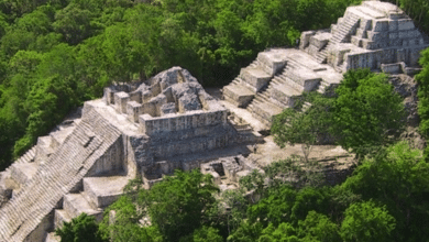 Los petroglifos escondidos en cuevas de Calakmul