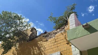 Colapso de fachada en casa histórica de Campeche resalta la urgencia de restauración en el centro histórico