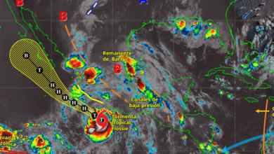 Tormenta Tropical Flossie provocará lluvias torrenciales en Guerrero y fuertes en el Pacífico mexicano