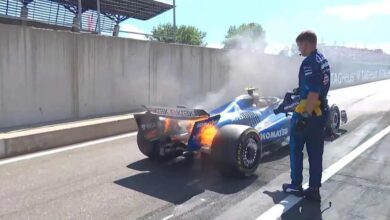 F1: Williams de Carlos Sainz se incendia antes del GP de Austria (Foto de internet)