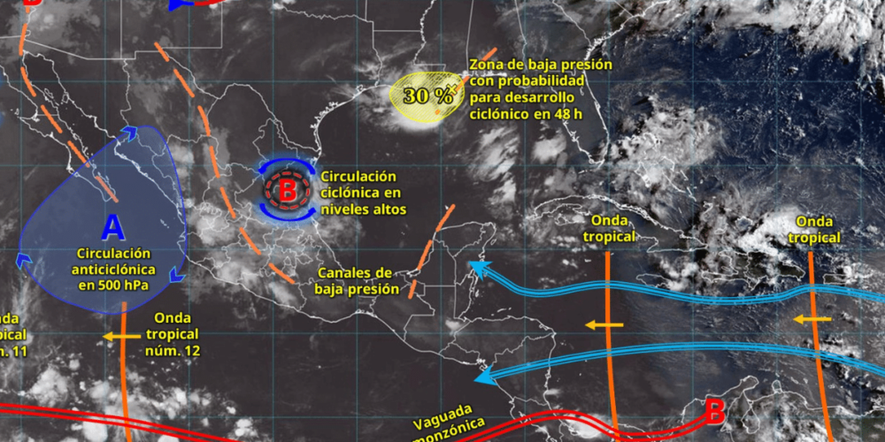 Alertan por lluvias puntuales intensas en cinco estados del Pacífico mexicano