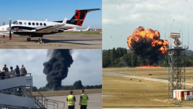 Explosión en Londres tras accidente de aeronave privada