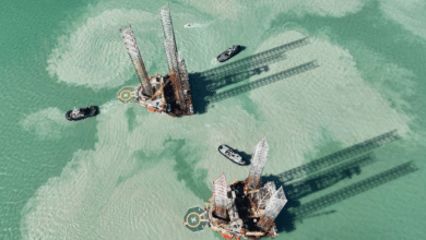 Llega nueva plataforma autoelevable Jack-Up Chihuahua al puerto de Seybaplaya