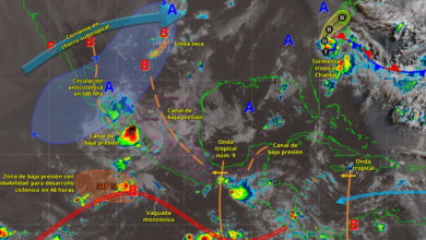 Lluvias intensas azotan el occidente y centro del país