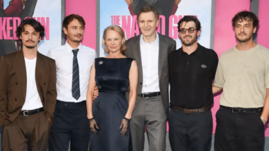 Pamela Anderson y Liam Neeson desatan rumores de romance al posar con sus hijos en alfombra roja