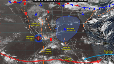 Prevén lluvias muy fuertes en siete estados del occidente y norte de México