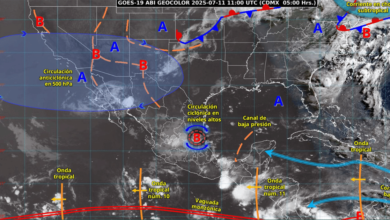 Pronostican lluvias intensas en el noroeste, sur y sureste de México