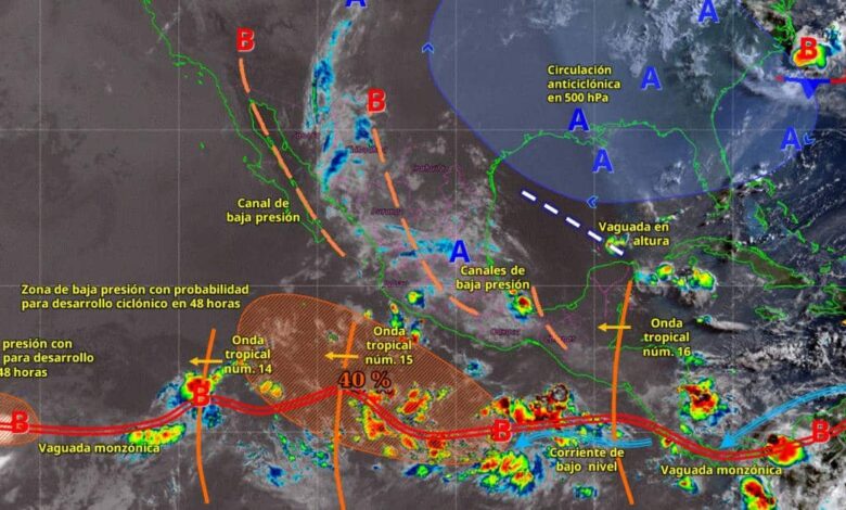 Pronostican lluvias intensas en sureste de México