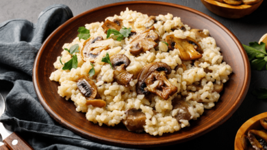 Risotto de hongos al vino blanco una delicia italiana para sorprender