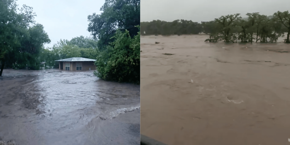 "Inundaciones catastróficas arrasan Texas el 4 de julio de 2025: el río Guadalupe se desborda, dejando 13 muertos y más de 20 niñas desaparecidas en un campamento de verano. Emergencia estatal declarada."