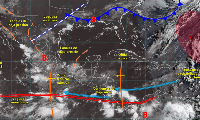 Autoridades emiten aviso por lluvias intensas en tres estados del país