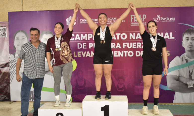 Campeche brilla con 12 medallas en el Nacional de Levantamiento de Pesas