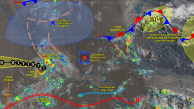 Lluvias muy fuertes por Ivo en Durango, Sinaloa y Jalisco