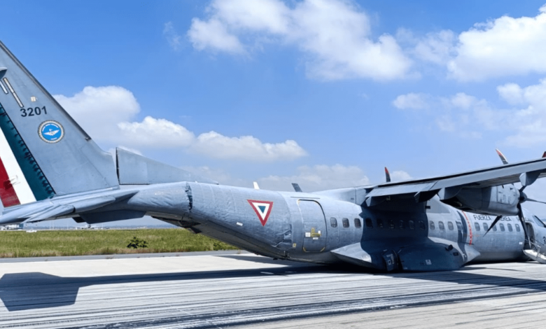 Alerta aérea Avión de la Fuerza Aérea Mexicana aterriza de emergencia en el AIFA a días del desfile militar
