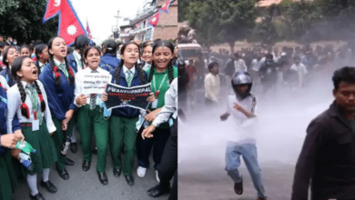 La Generación Z hace historia en Nepal Protestas masivas y una prohibición de redes sociales causan la caída del primer ministro (Foto por Getty Images y BBC News Nepalí)