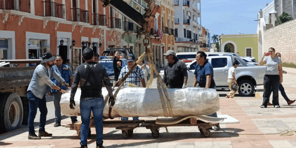Llega misteriosa pieza arqueológica al Museo de Arquitectura Maya en Campeche