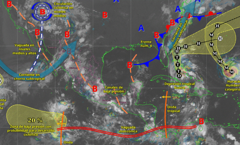 Lluvias intensas en Veracruz, Tabasco y Chiapas
