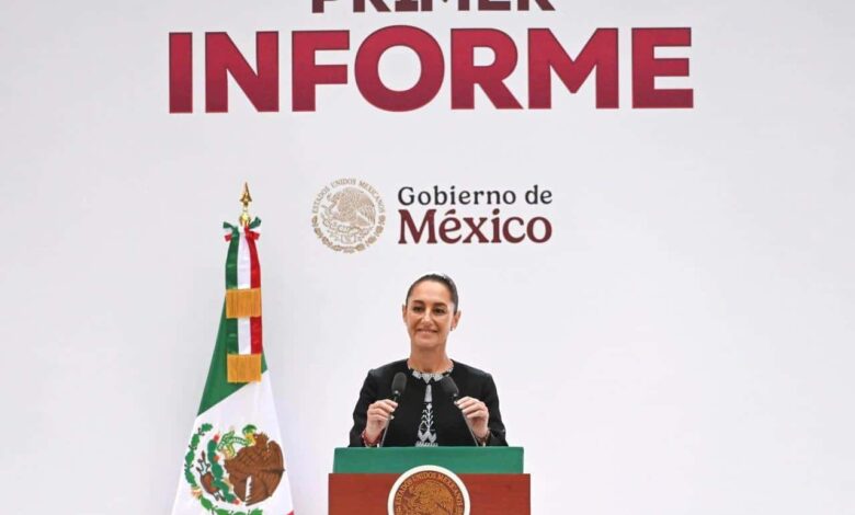 La presidenta rindió su Primer Informe desde Palacio Nacional el 1 de septiembre (acto protocolario a las 11:00 h).