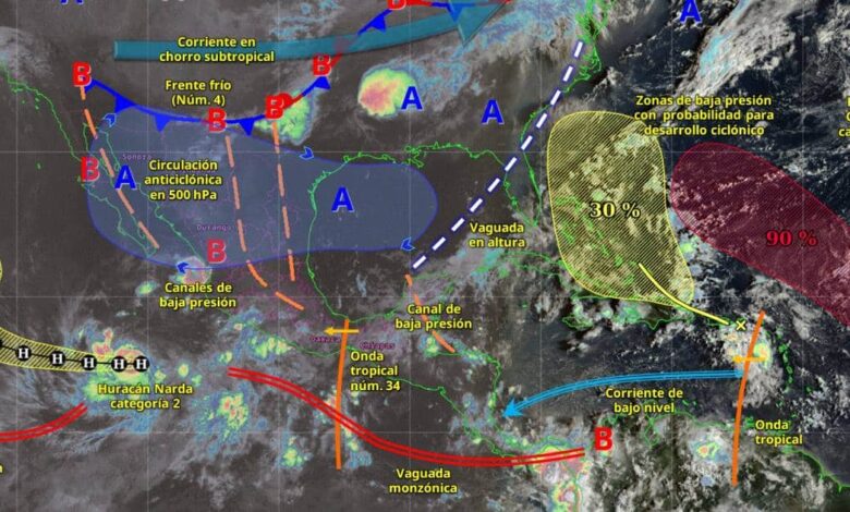 Pronóstico del clima hoy 24 de septiembre Día mayormente nublado con precipitaciones