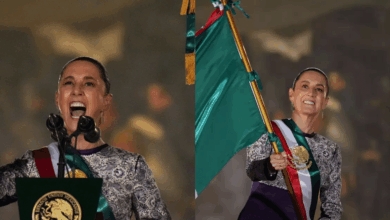 Un grito con historia El vestido de Claudia Sheinbaum con bordado nahua celebra la cultura mexicana