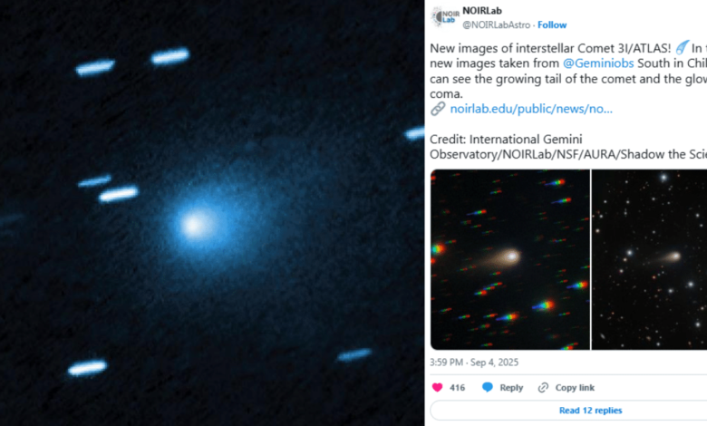 Un mensajero de otro sistema estelar Captan la imagen más precisa del cometa 3IATLAS