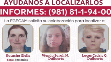 Alerta por desaparición de madre y dos menores belgas en Campeche