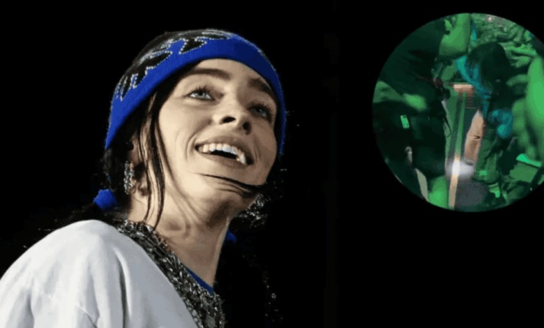 Billie Eilish sufre agresión de fan en pleno concierto en Miami