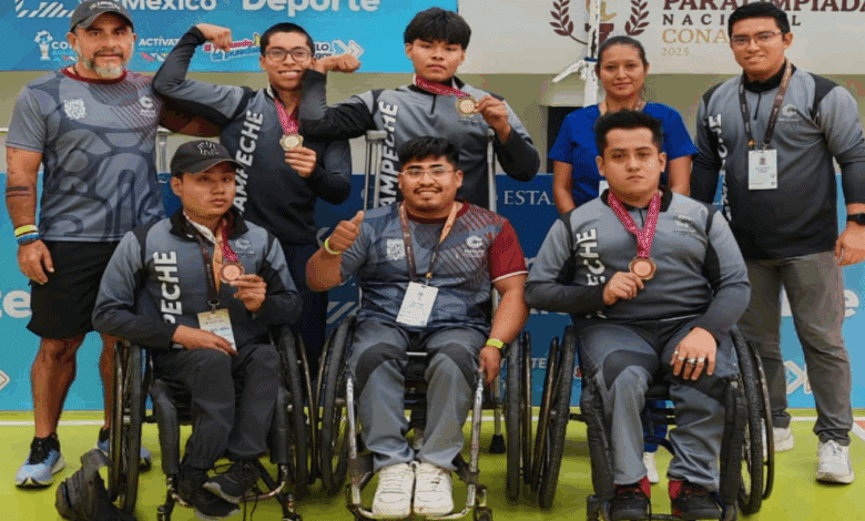 Campeche brilla en parapowerlifting con cuatro oros en la Paralimpiada Nacional 2025