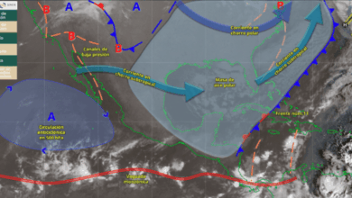 Este día,  la masa de aire polar que generó al frente núm. 11, modificará sus características térmicas al final del día, permitiendo un gradual ascenso de las temperaturas en gran parte del territorio nacional.