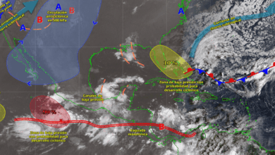 Lluvias intensas afectarán a seis estados del país por posible ciclón tropical