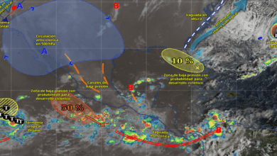 Pronostican lluvias intensas en Guerrero, Oaxaca, Chiapas, Tabasco y Veracruz