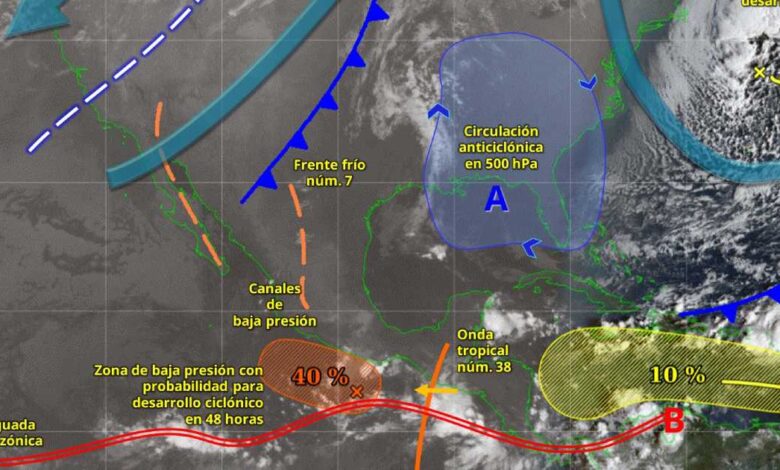 Pronóstico del clima viernes 17 de octubre, siguen las lluvias para el sureste mexicano