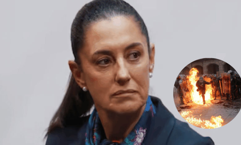 Sheinbaum condena violencia en marcha del 2 de octubre en CDMX