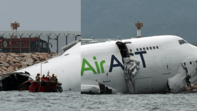 Tragedia aérea Dos fallecidos tras estrellarse un avión de carga en la pista del Aeropuerto de Hong Kong (Foto por Reuters)