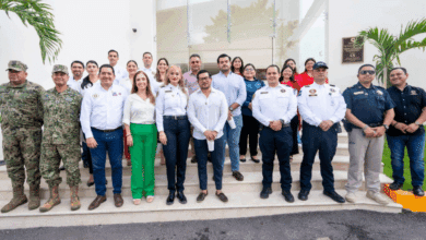 CCE y CANACO recorren el C5 para fortalecer coordinación en seguridad en Campeche