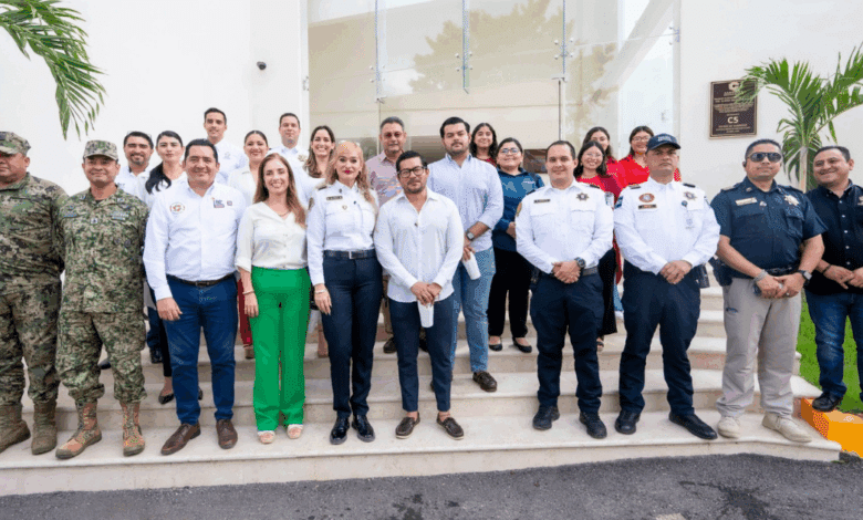 CCE y CANACO recorren el C5 para fortalecer coordinación en seguridad en Campeche