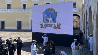 Ceremonia por la Independencia en la Mar en Veracruz