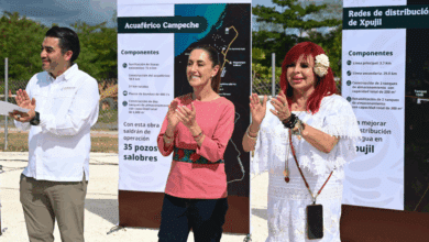 Claudia Sheinbaum y Layda Sansores encabezan el inicio de obras del Acueducto de Campeche