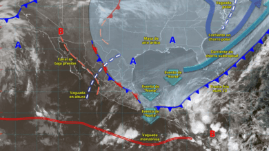 Frente frío 13 provoca intensas lluvias y evento de Norte en el sureste de México
