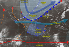 Frente frío número 13 provoca intensas lluvias y fuertes rachas de viento en el Golfo de México y el sureste del país