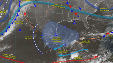 Lluvias intensas en Quintana Roo y fuertes rachas de viento en el Istmo de Tehuantepec
