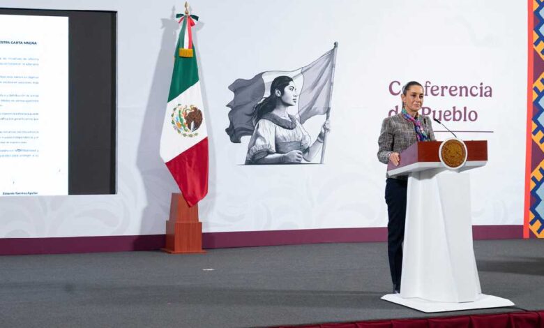 Mañanera de Claudia Sheinbaum fue movida a Palacio Nacional