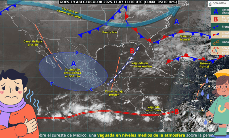 México amanece con heladas de -10°C en el norte y lluvias en el sureste