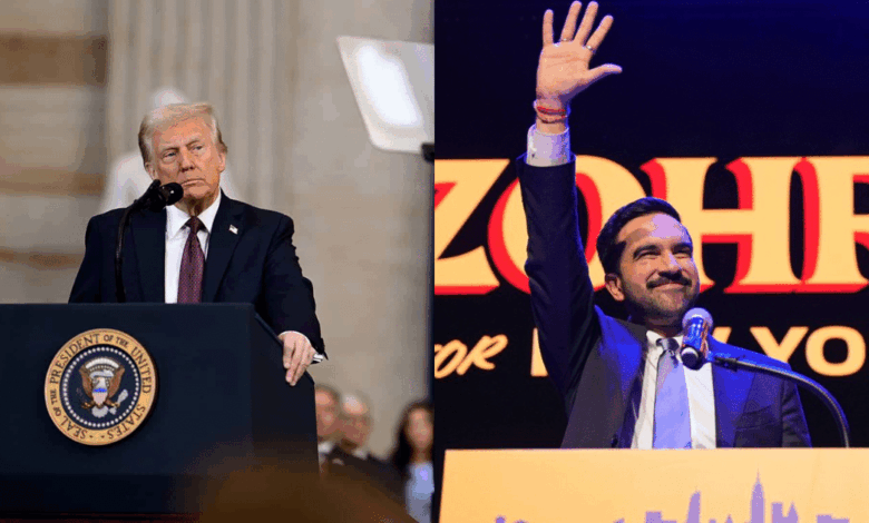 El presidente Donald Trump señaló que el fracaso del partido republicano en las recientes elecciones —incluido el triunfo de Zohran Mamdani en Nueva York— se debe a que él no aparecía como candidato y a que el cierre de Gobierno federal disuadió al electorado. Mientras tanto, en su discurso de victoria, Mamdani desafió directamente al mandatario.