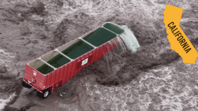 California bajo el agua Gran catástrofe históricas en forma de tormenta navideña (Foto por @brianemfinger y Canva)