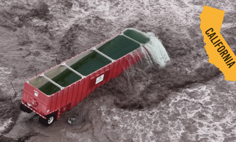 California bajo el agua Gran catástrofe históricas en forma de tormenta navideña (Foto por @brianemfinger y Canva)