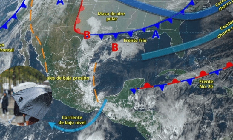 Frente Frío 21 Azota al País Alertan por Lluvias Torrenciales y Heladas en Diversos Estados (Fotos SMN y Canva)